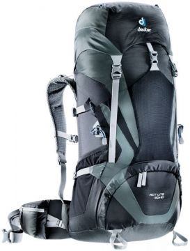 DEUTER ACT LITE 50+10 SIRT CANTASI SİYAH - GRANİT