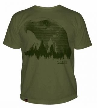 5.11 LOGO T S/S TREELINE YESIL T-SHIRT M