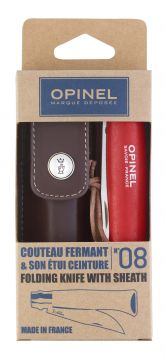 OPINEL INOX RED HANDLE 8 NO CAKI (001890)